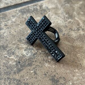 Black Cross Ring